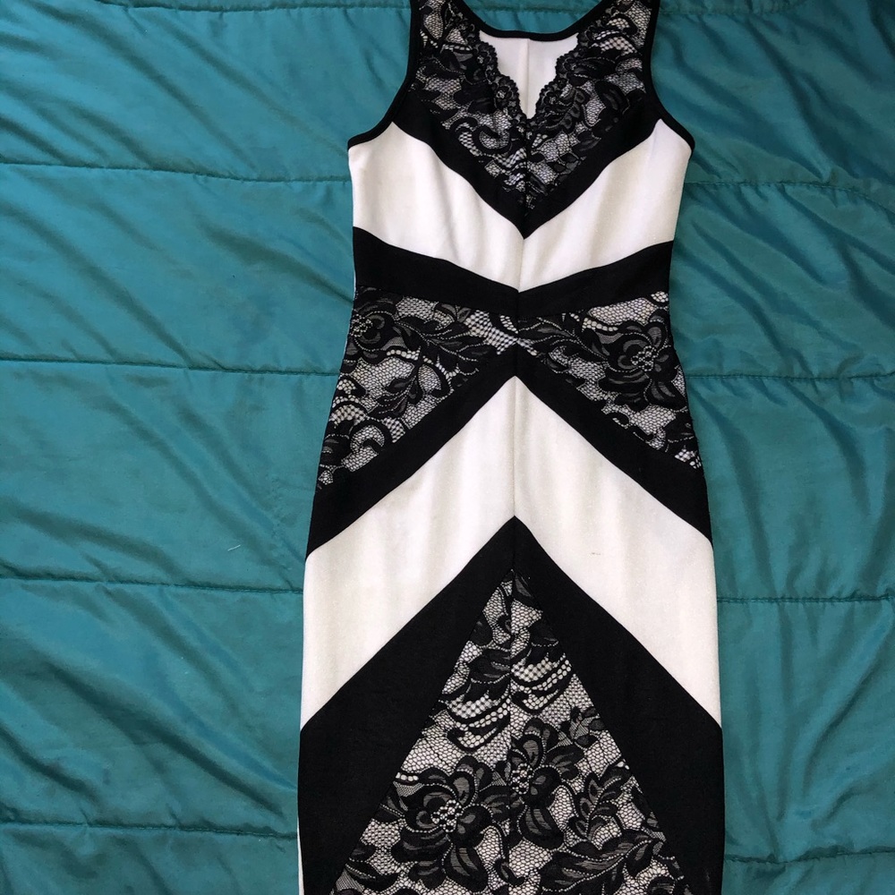 cute dress white and black